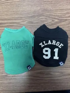 XLARGE 犬服 2枚セット (緑・黒)