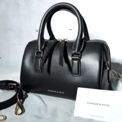 【未使用級】チャールズアンドキース　エベルレイ　ボウリングバッグ　2WAY　黒