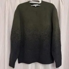 新品　M ユニクロ jwaスフレヤーン グラデーションクルーネックセーター