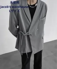 未使用　Jacob's warehouse テーラードジャケット　グレー　Lのサムネイル