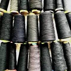 さをり織り 黒色系 糸巻き 21本セット 糸巻きコーン ハンドメイド まとめ売り