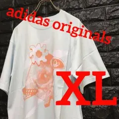 期間限定セール★レア★完売品♪アディダスオリジナルス☆ライトブルー☆TシャツXL