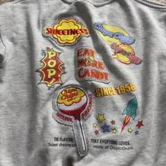 Chupa Chups カラフル刺繍トレーナー グレー 130