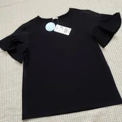 ハニーズHoneys　グラシア　袖シアー切替TシャツM　ブラックのサムネイル