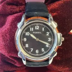 FOSSIL クォーツ腕時計 ブラック文字盤 レザーベルトのサムネイル