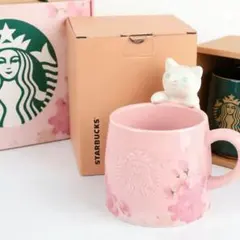 STARBUCKS 桜の猫マグカップ