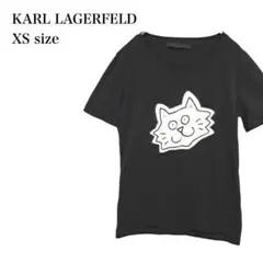 カールラガーフェルド/Tシャツ/猫プリント/半袖/XS/ブラック/個性派のサムネイル