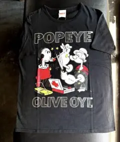 【マコさま専用】POPEYE キャラクタープリント 半袖 Tシャツ　黒Mのサムネイル