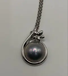 美品 TASAKI 田崎真珠 大粒マベパール ネックレス SV