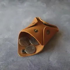ハンドメイド　本革　コインケース　小物入れ