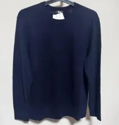 ユニクロ UNIQLO カシミヤクルーネックセーター 478543 L ネイビー