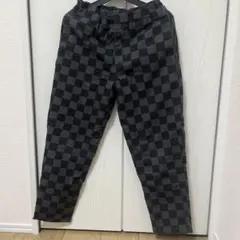 市松模様 裏起毛ズボン 140