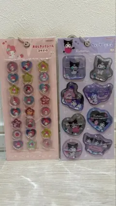 【正規品】マイメロおはじきシール　クロミウォーターシールサンリオ2枚セット