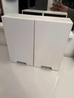 ホワイトプラスチック収納ボックス 二つのコンパートメント