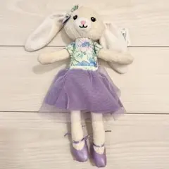 【タグ付き】うさぎ ぬいぐるみ バレリーナ 花柄ドレスのサムネイル