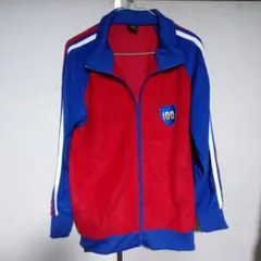 古着 2本ラインジャージジャケット レッド ブルー