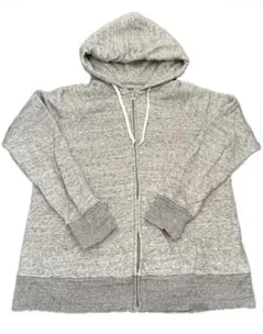 UNIQLO 霜降りグレー フルジップ フード付きパーカー