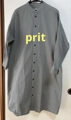 prit カーキ　ゆったり　ロング　シャツ　ワンピースのサムネイル