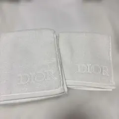 【ノベルティ】Dior ディオール タオルセット フェイスタオル2枚＋巾着袋付き