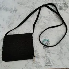 ブラック編三つ折ショルダー