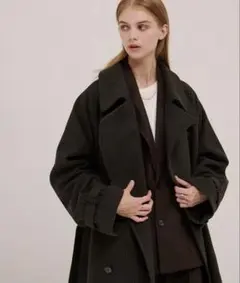 EMMA CLOTHES トレンチコート　チェック柄ブラウンのサムネイル