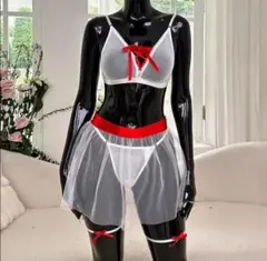 まとめ買い値引き ブラ ショーツ スカート シースルー メッシュ Tバック M