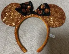 ディズニー　ミニーマウス耳カチューシャ オレンジ　ハロウィン