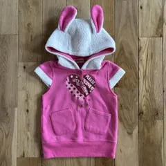 sweet melon ウサギ耳付きベスト ピンク