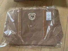 オールドテディ　ワッペントートバッグ　ベージュ　LLサイズ