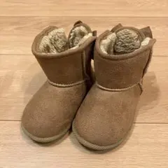 ブラウンファー付きショートブーツ