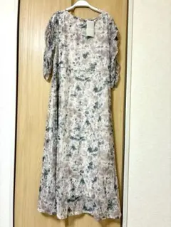 新品 LEPSIM オケージョン 花柄 シフォンロングワンピース フリー 送料込