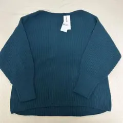 【新品未使用】any FAM 長袖ニット ブルーグリーン
