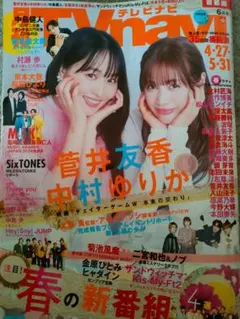 最新号 テレビナビ 6月号 菅井友香 中村ゆりか