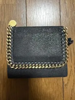 STELLAMcCARTNEY 三つ折り財布 ブラック 財布 レザー ファラベラ