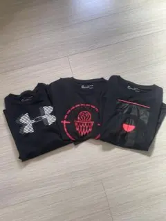 即日発送 † Under Armour ブラック 長袖 ロンティー 3枚セット