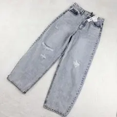 新品　coca コカ　ダメージデニムパンツ ライトブルー Lサイズのサムネイル