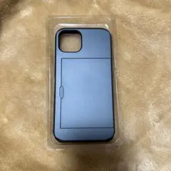 【値下げ】iPhone14 ケース カード 収納 ネイビー