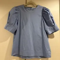 ESTNATION パフスリーブ　半袖ブラウス　パフスリーブ　ブルーのサムネイル