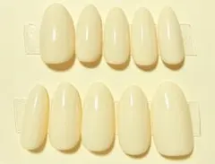 ミルク色 ネイルチップ 10個セット