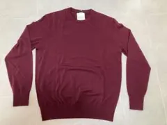 ユニクロエクストラファインメリノウール セーター M ワイン