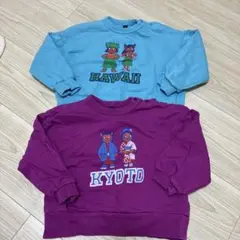 マーキーズ　HAWAII・KYOTOキャラクター トレーナー2点セット　90