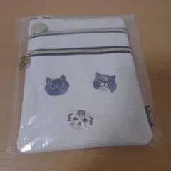 KALDI カルディ 猫 刺繍 ポーチのサムネイル