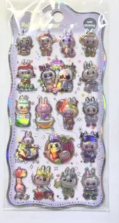 ラブブ ボンボンドロップシール　キラキラシール