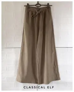 classicalelf ピーチ起毛 イージー フレア パンツ ワイドパンツのサムネイル