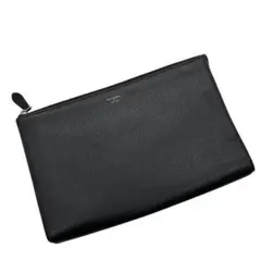 美品　ペッレモルビダ　クラッチバッグ　セカンドバッグ　レザー　濃紺　ロゴ　メンズ