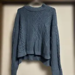 アルシーヴ　ニット　セーター　ブルー系　長袖
