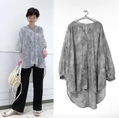 LEPSIMタイダイ柄シアーチュニックブラウス