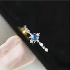 【新品】✨天然ムーンストーン シルバーリング シルバーカラー フリーサイズ