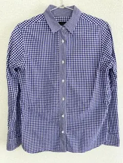 Spick & Span Noble 長袖シャツ 38 ギンガムチェック ブルーのサムネイル
