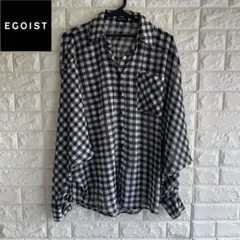 美品　EGOIST シースルーシャツ　Fサイズ
